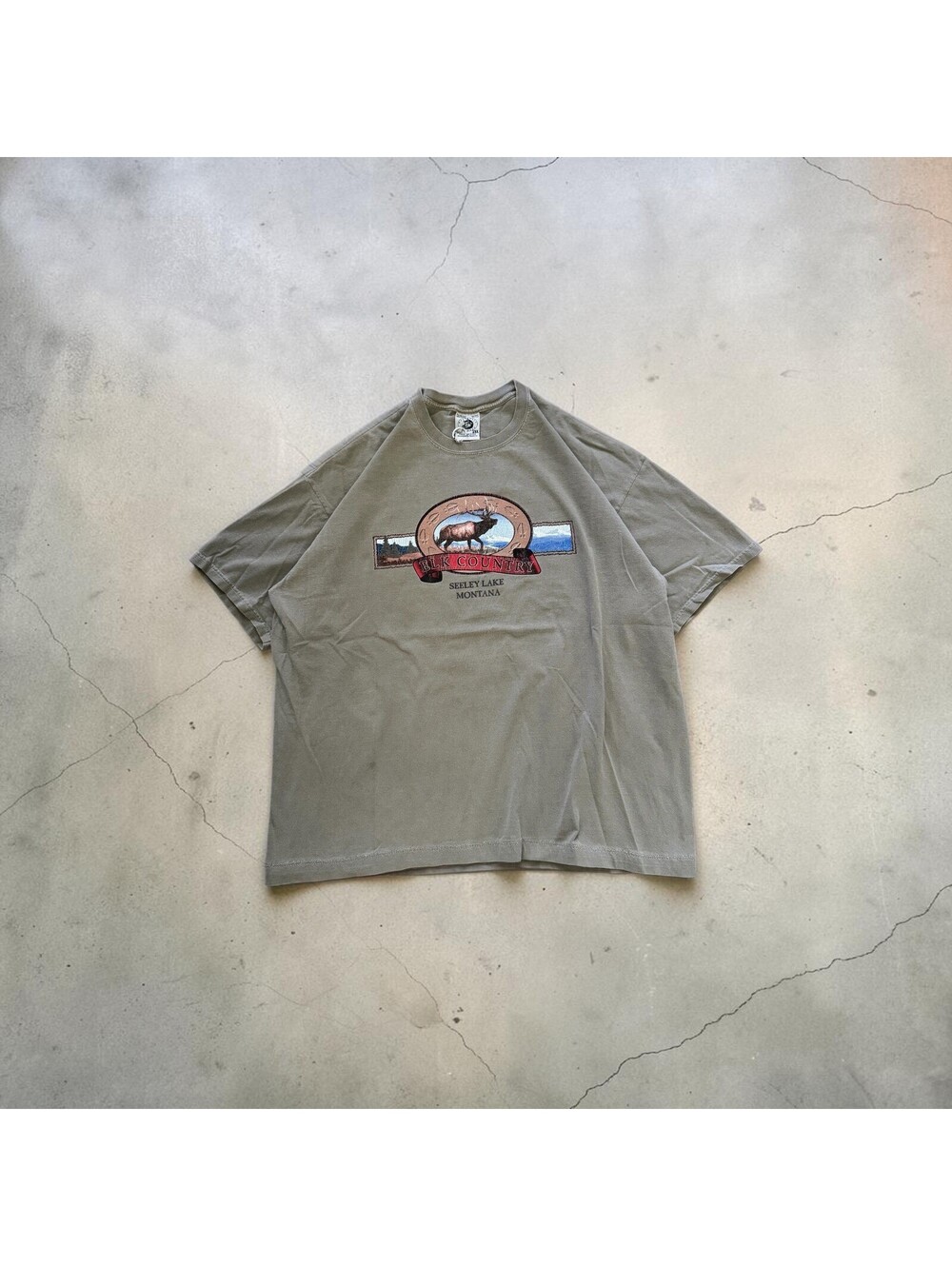 Vtg 90s Yellowstone National Park T-Shirt Graphic Elk Nature Sz 2XLOutdoor Brown